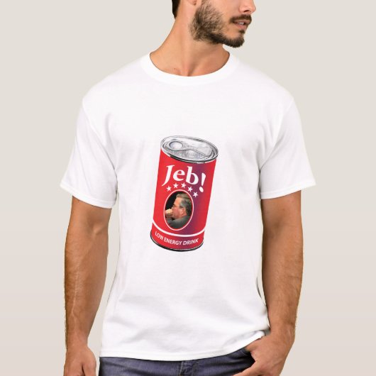 Jeb Struik voor President Humor, low energy Drink T-shirt (Voorkant)