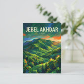 Jebel Akhdar, Groene Bergen Libië Briefkaart (Staand voorkant)