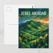 Jebel Akhdar, Groene Bergen Libië Briefkaart (Voorkant / Achterkant)
