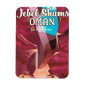 Jebel Shams, Oman vintage reisposter. Magneet (Verticaal)