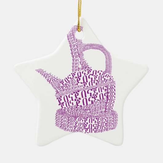 Jebena/Ethiopische koffie Keramisch Ornament (Voorkant)