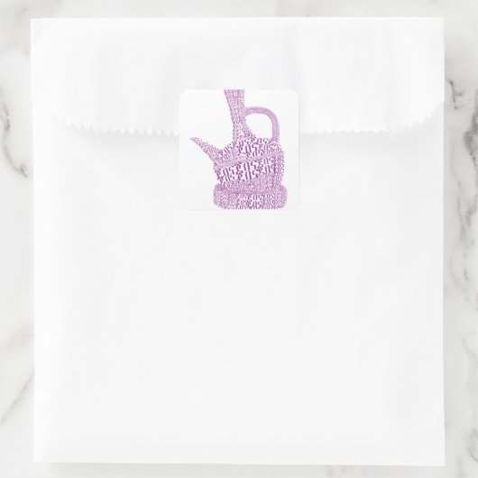 Jebena/Ethiopische koffie Vierkante Sticker (Tas)