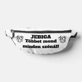 JEBIGA Többet mond minden szónál! fehér oldaltáska Heuptasje