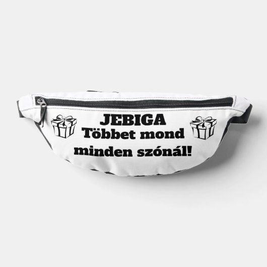 JEBIGA Többet mond minden szónál! fehér oldaltáska Heuptasje (Liggend)