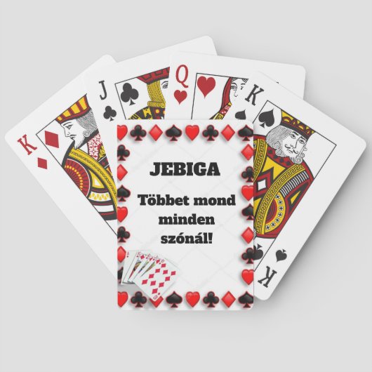 JEBIGA Többet mond minden szónál! kártyapakli Pokerkaarten (Achterkant)