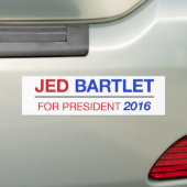 JED BARTLET 2016 bumpersticker! Bumpersticker (Op auto)