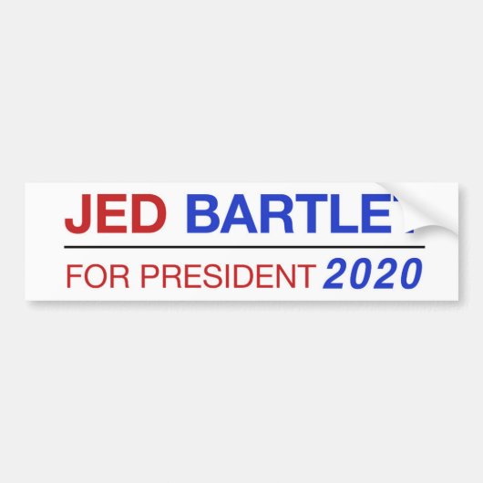 Jed Bartlet voor President 2020-bumpersticker Bumpersticker (Voorkant)