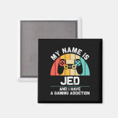 Jed Cadeau Naam Gepersonaliseerd Grappig Gamen Gee Magneet (Voorkant / Achterkant)
