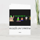 Jed de gedraaide elf feestdagen kaart (Achterkant)