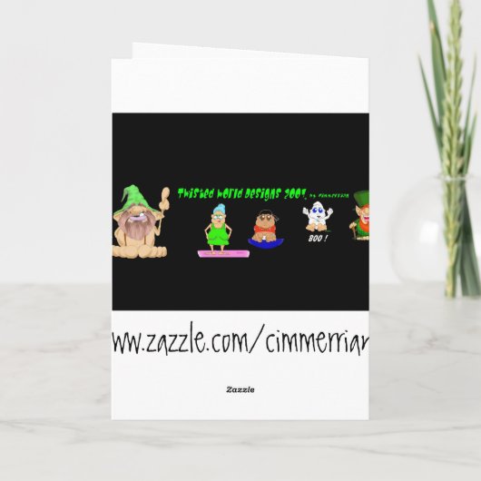 Jed de gedraaide elf feestdagen kaart (Achterkant)