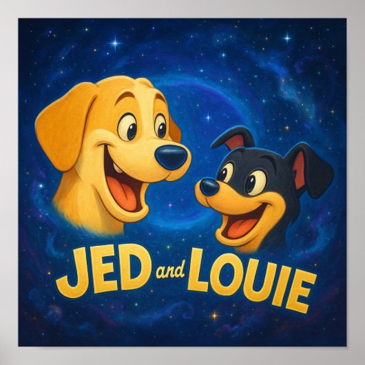 "Jed & Louie" Poster (Voorkant)