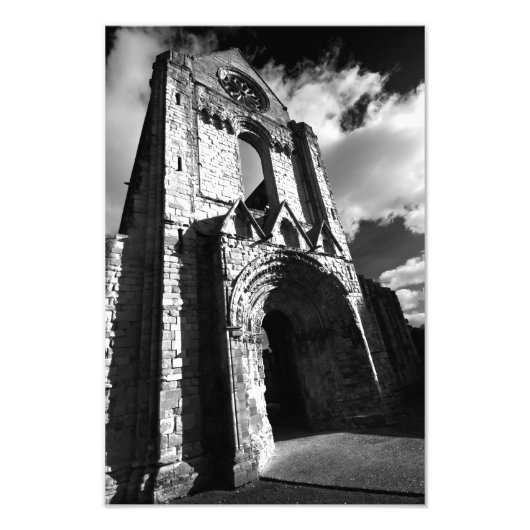Jedburgh Abbey, Schotland Foto print Afdruk (Voorkant)