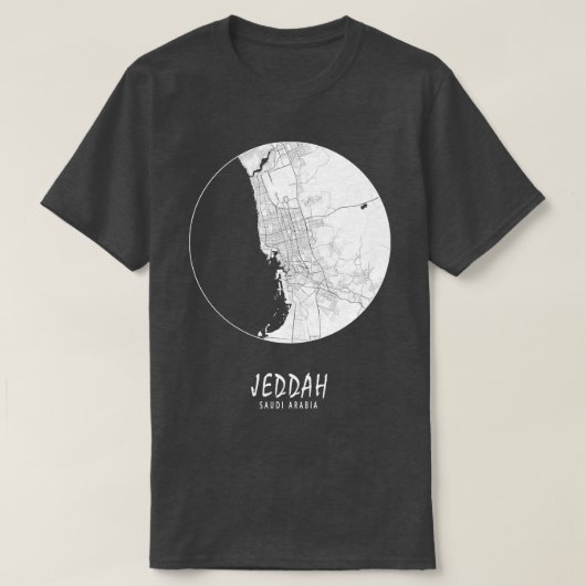 Jeddah Makkah Saudi Arabië Stadsplattegrond Volle  T-shirt (Design voorkant)