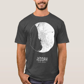 Jeddah Makkah Saudi Arabië Stadsplattegrond Volle  T-shirt