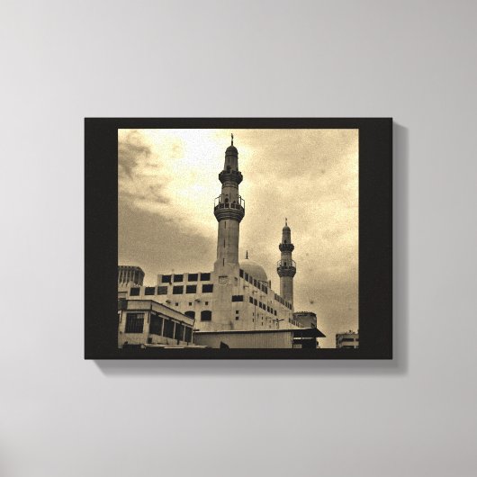 Jeddah Mosque Canvas Afdruk (Voorkant)