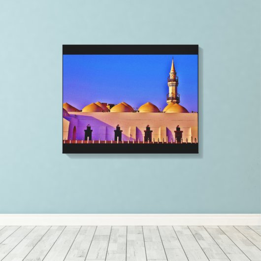 Jeddah Mosque Canvas Afdruk (Insitu (Houten vloer))