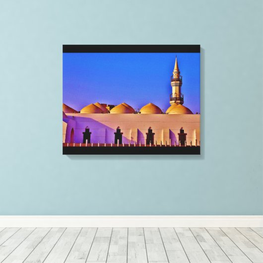 Jeddah Mosque Canvas Afdruk (Insitu (Houten vloer))