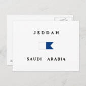 Jeddah Saudi-Arabië Alpha Dive Flag Briefkaart (Voorkant / Achterkant)