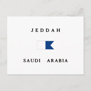 Jeddah Saudi-Arabië Alpha Dive Flag Briefkaart