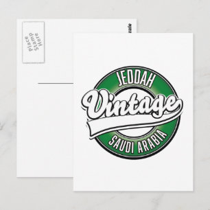 Jeddah Saudi-Arabië logo Briefkaart