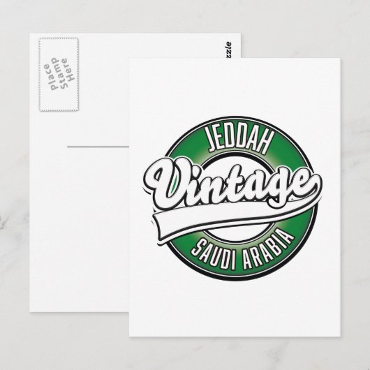 Jeddah Saudi-Arabië logo Briefkaart (Voorkant / Achterkant)