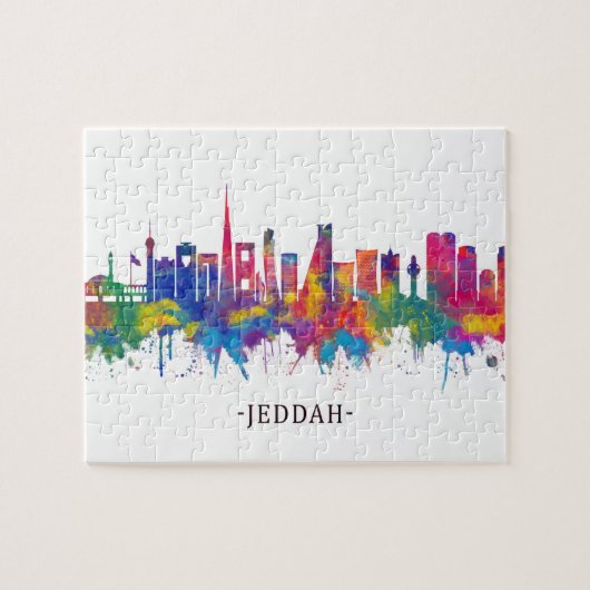 Jeddah Saudi-Arabië Skyline Legpuzzel (Horizontaal)