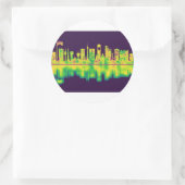 Jeddah Saudi-Arabië Skyline Ronde Sticker (Tas)
