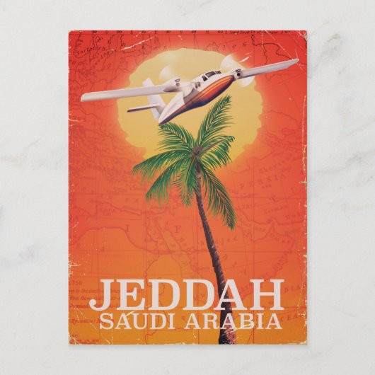 Jeddah Saudi-Arabië Vacation poster Briefkaart (Voorkant)