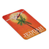 Jeddah Saudi-Arabië vintage kaart reisposter. Magneet (Rechterzijde)