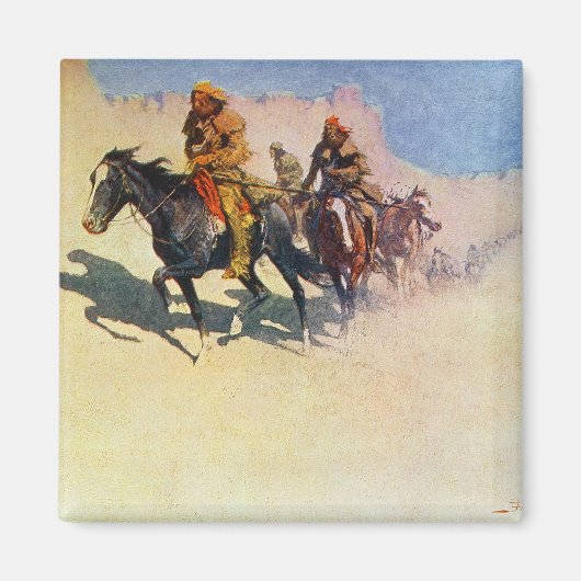 Jedediah Smith maakt zijn weg door de woestijn Magneet (Voorkant)