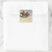 Jedediah Smith maakt zijn weg door de woestijn Vierkante Sticker (Tas)