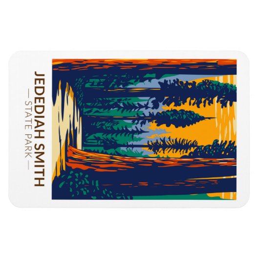 Jedediah Smith Redwood State Park California Magneet (Horizontaal)