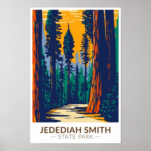 Jedediah Smith Redwood State Park California Poster (Voorkant)