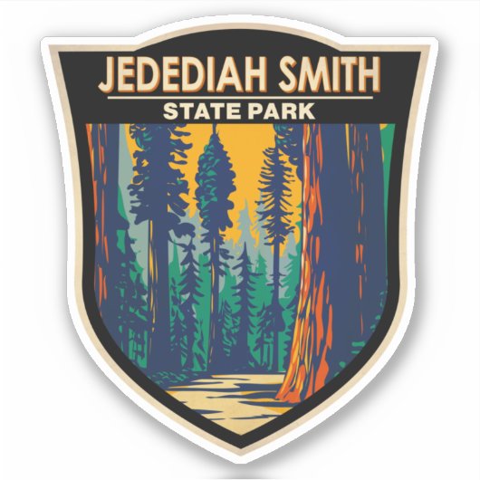 Jedediah Smith Redwood State Park California Sticker (Voorkant)