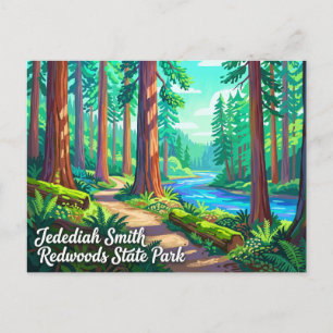 Jedediah Smith Redwoods State Park Californië Briefkaart