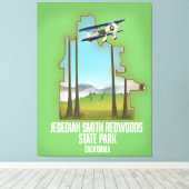 Jedediah Smith Redwoods State Park Canvas Afdruk (Insitu (Houten vloer))
