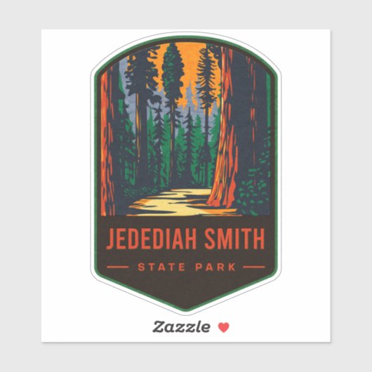 Jedediah Smith State Park Sticker (Vel)