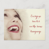 Jeder lächelt in derselben Sprache Briefkaart (Voorkant)