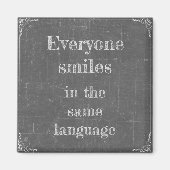 Jeder lächelt in derselben Sprache Magneet (Voorkant)