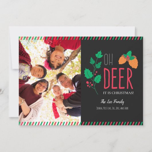 jee kerstfotografie schattig feestdagenkaart (Voorkant)