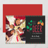 jee kerstfotografie schattig feestdagenkaart (Voorkant / Achterkant)