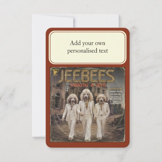 Jeebees Album: een Parodie Kaart (Voorkant)