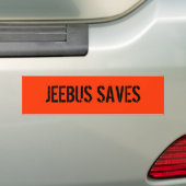 JEEBUS SAVES BUMPERSTICKER (Op auto)
