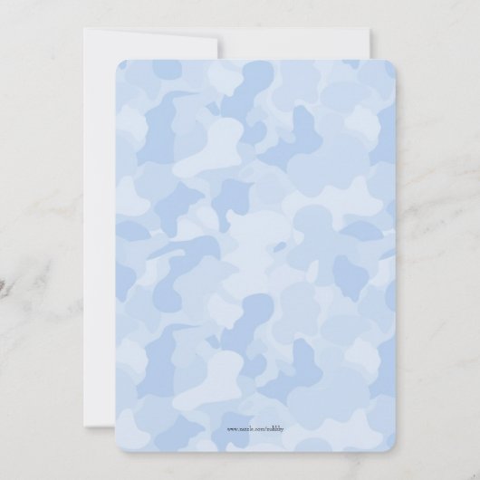 JEEHA! Blauwe Cowboy Verjaardagsfeest Uitnodiging (Achterkant)