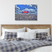 Jeep Adventure bergcanvas Canvas Afdruk (Insitu (Slaapkamer))