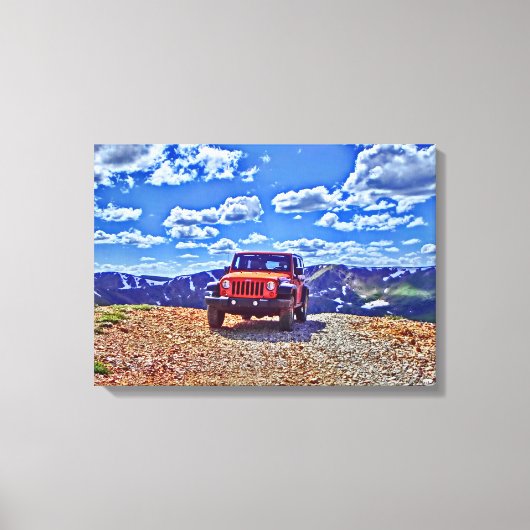 Jeep berg avontuur canvas (Voorkant)