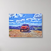 Jeep berg avontuur canvas afdruk (Voorkant)