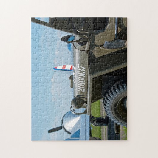 Jeep en vliegtuig legpuzzel (Verticaal)