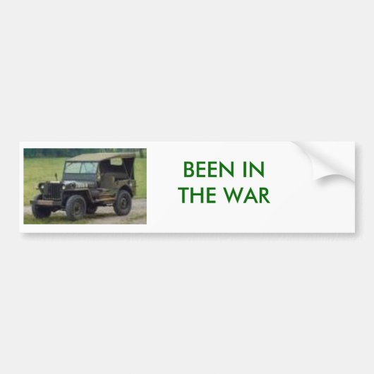 JEEP, IN DE OORLOG. BUMPERSTICKER (Voorkant)