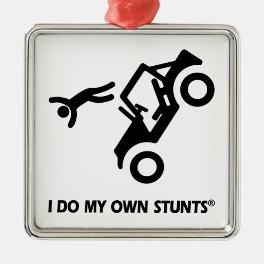 Jeep Mijn Eigen Stunts Metalen Ornament (Voorkant)